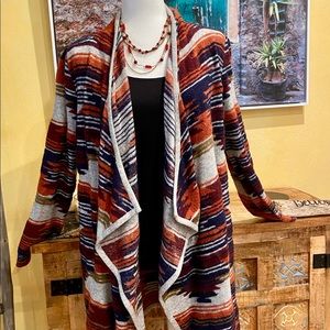 Lucky Brand Fleece wrap cardigan NWT